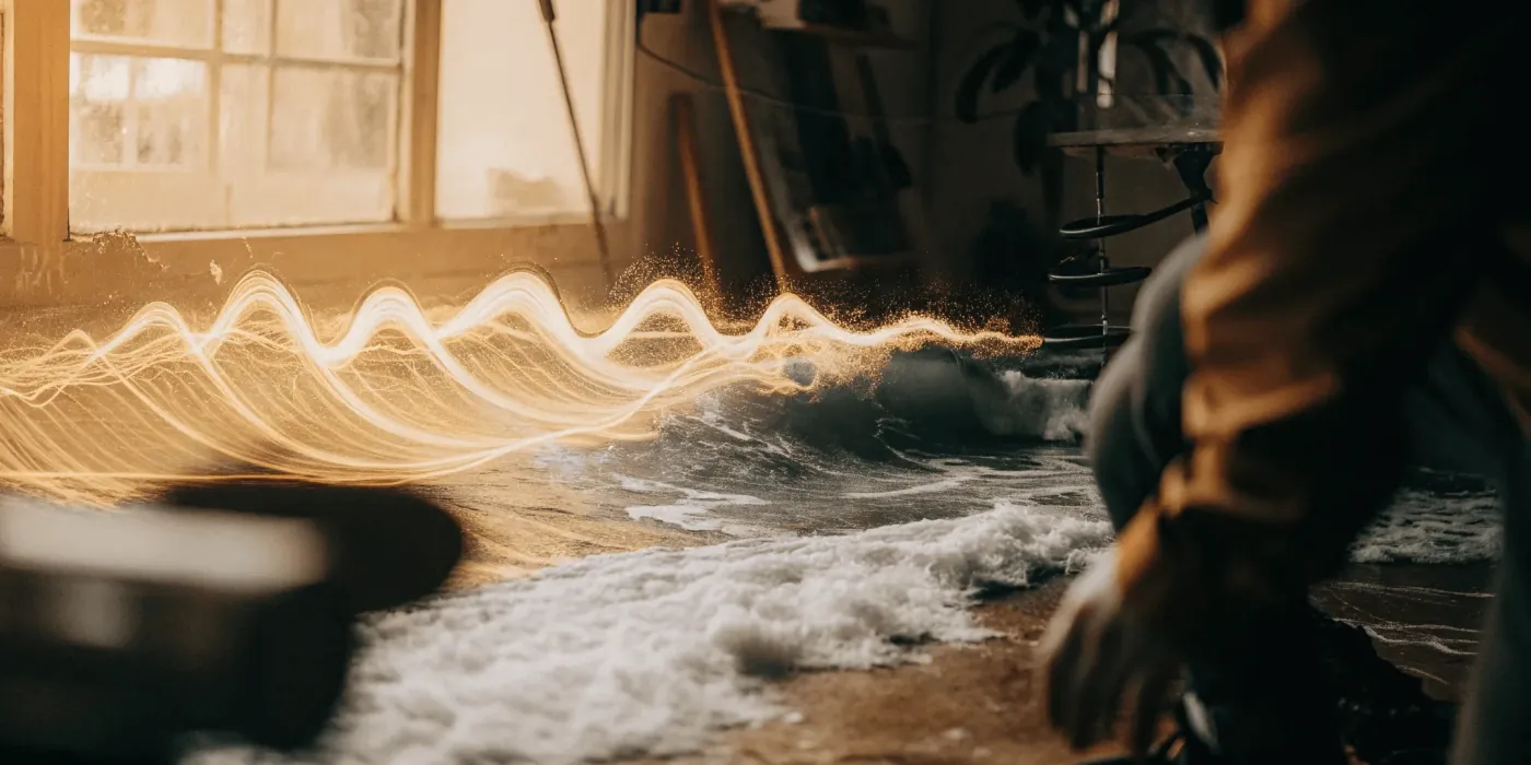 Generative art software interface showcasing vibrant digital patterns and AI-generated visuals