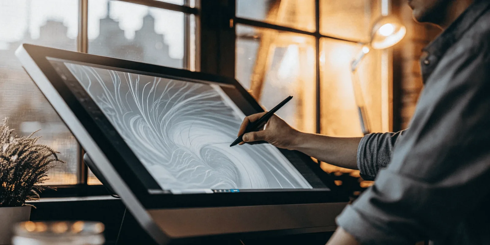 Generative art software interface with vibrant digital creations